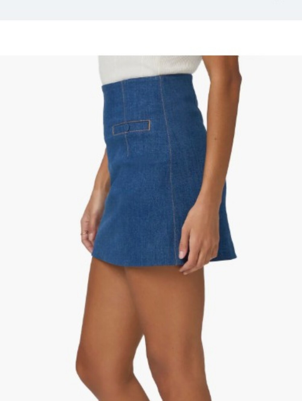 NWT PAIGE Racquel Denim Mini Skirt Size 4 - Picture 9 of 9